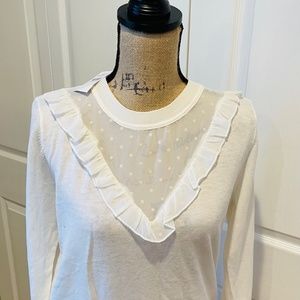 New with Tags! Loft Ruffle Sweater (Size Large)